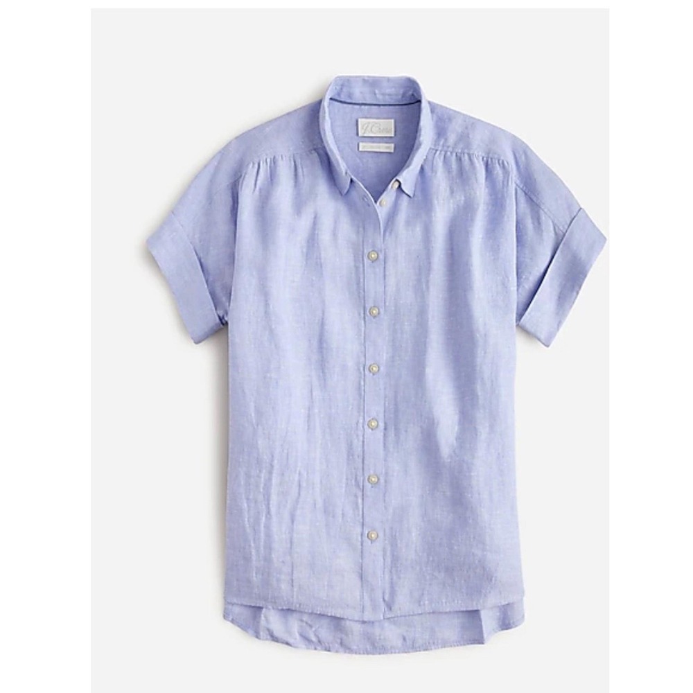 J CREW Relaxed-fit short-sleeve Baird McNutt Irish linen shirt Item AY665